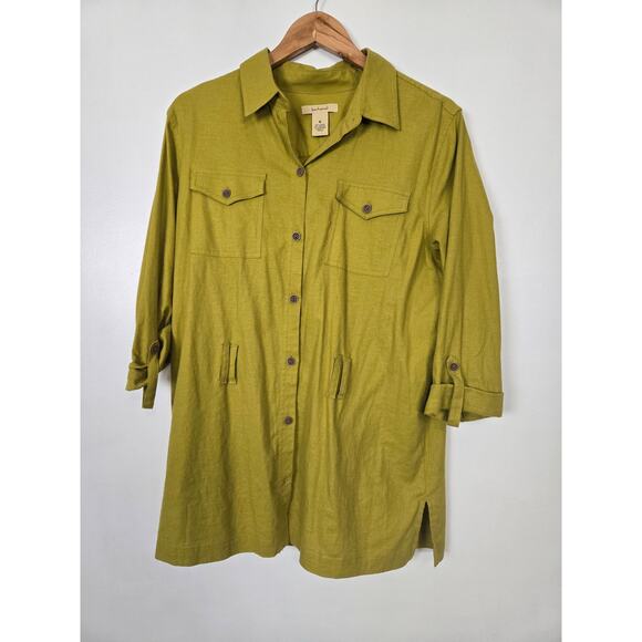 Bechamel Tops - Bechamel button up linen shirt size medium